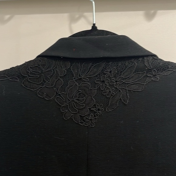Escada Rare Vintage Black Jacket With Lace Detail - Picture 5 of 13